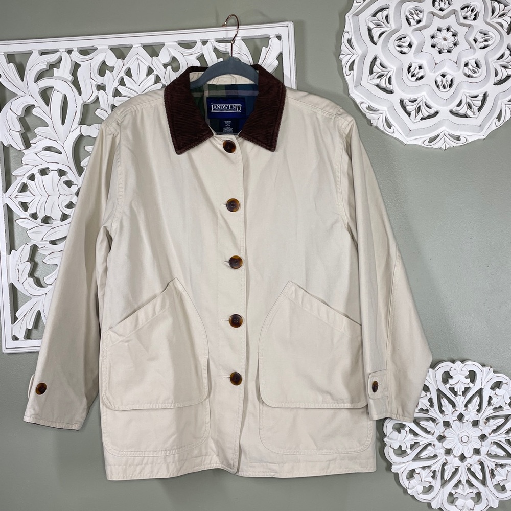 Vintage Lands' End Utility Barn Chore Coat Petite